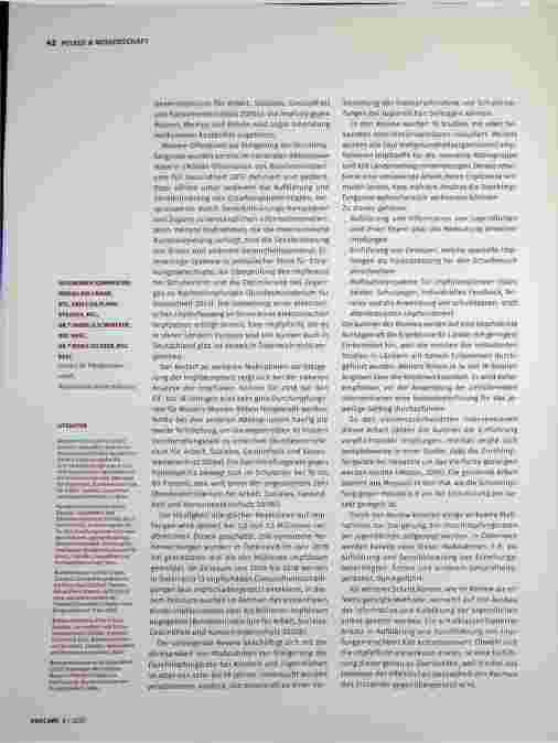 Vorschauseite 3: Cochrane Pflegeforum Verbesserung der Inanspruchnahme von Schutzimpfungen durch Jugendliche