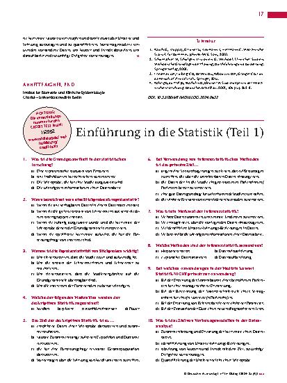 Vorschauseite 4: Einführung in die Statistik (Teil 1)