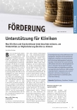Vorschauseite 1: Förderung und Unterstützung für Kliniken: Was Kliniken und Krankenhäuser jetzt beachten müssen, um Fördermittel zur Digitalisierung abrufen zu können.