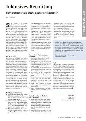 Vorschauseite 1: Inklusives Recruiting Barrierefreiheit als strategischer Erfolgsfaktor