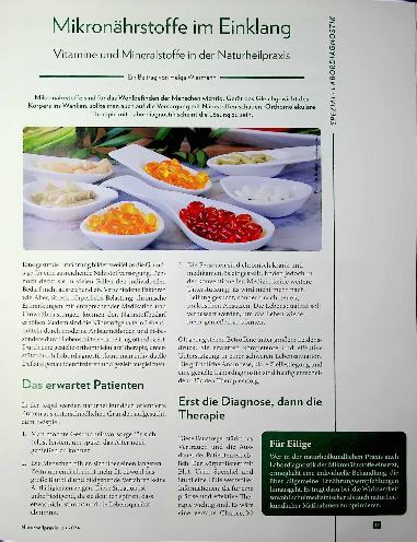 Vorschauseite 1: Mikronährstoffe im Einklang: Vitamine und Mineralstoffe in der Naturheilpraxis