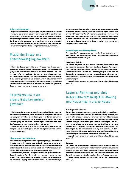 Vorschauseite 2: Körperarbeit in der Geburtsvorbereitung (Teil 1)
