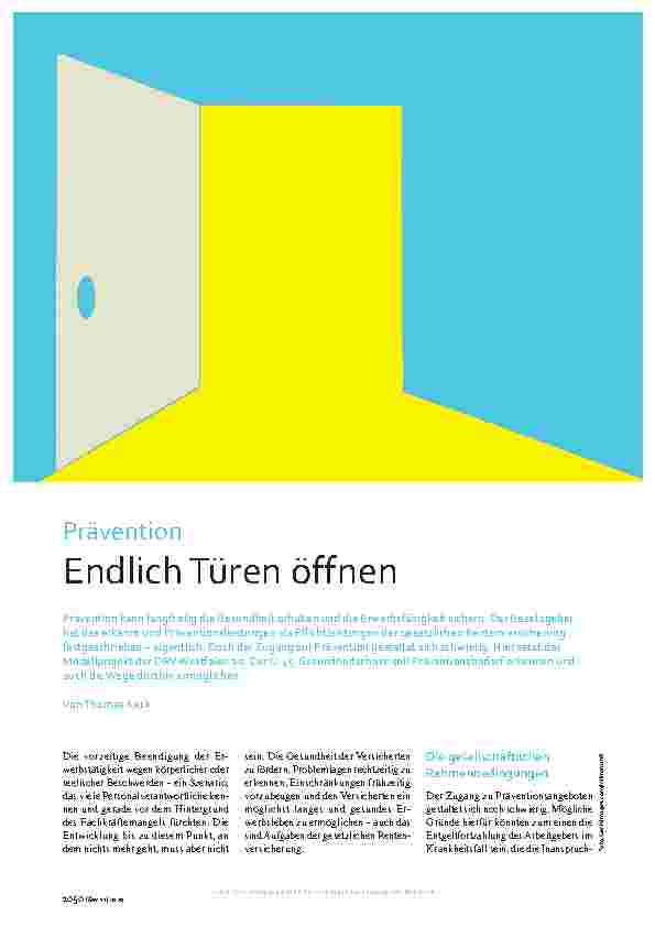 Vorschauseite 1: Prävention endlich Türen öffnen