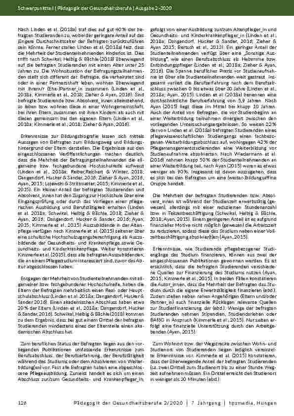 Vorschauseite 5: Was wir über Zielgruppen von Pflegestudiengängen (nicht) wissen - Ein systematisches Review