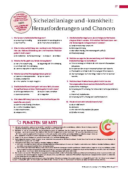 Vorschauseite 6: Sichelzellanlage und -krankheit: Herausforderungen und Chancen