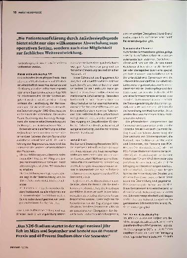 Vorschauseite 3: Die Schweiz als Vorbild und Impuls: Kompetenzen und Ausbildung der Anästhesiepflege