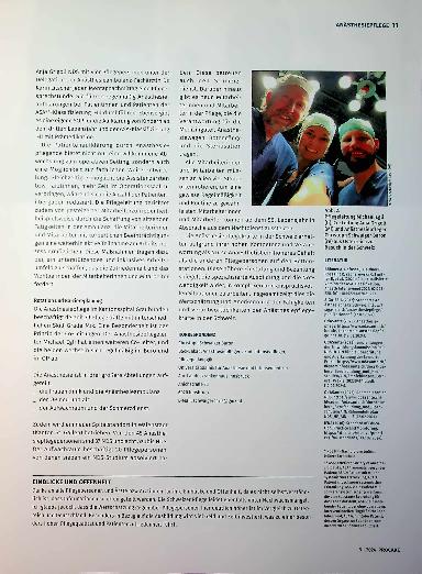 Vorschauseite 4: Die Schweiz als Vorbild und Impuls: Kompetenzen und Ausbildung der Anästhesiepflege