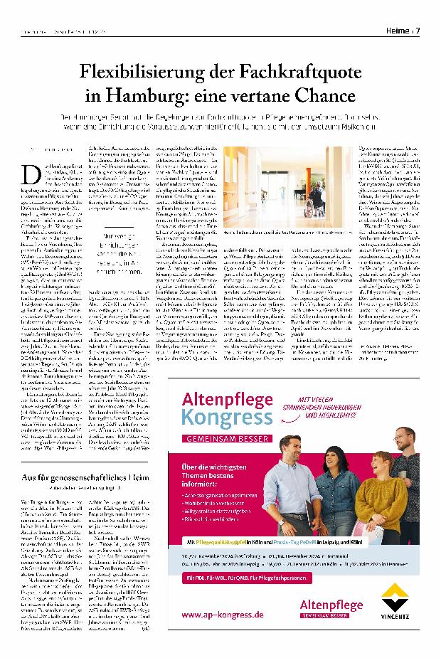Vorschauseite 1: Flexibilisierung der Fachkraftquote in Hamburg: eine vertane Chance
