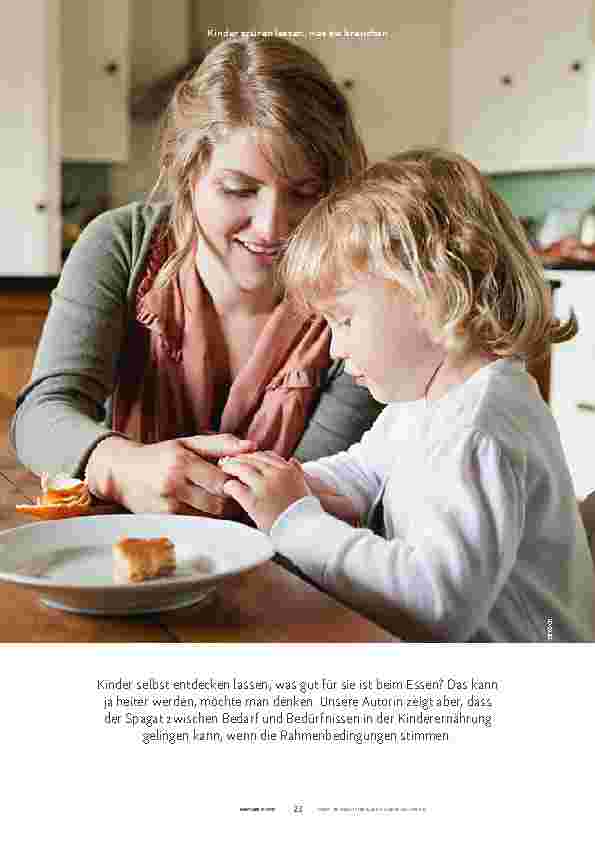 Vorschauseite 2: UNGESTÖRT ESSEN Kinder spüren lassen, was sie brauchen