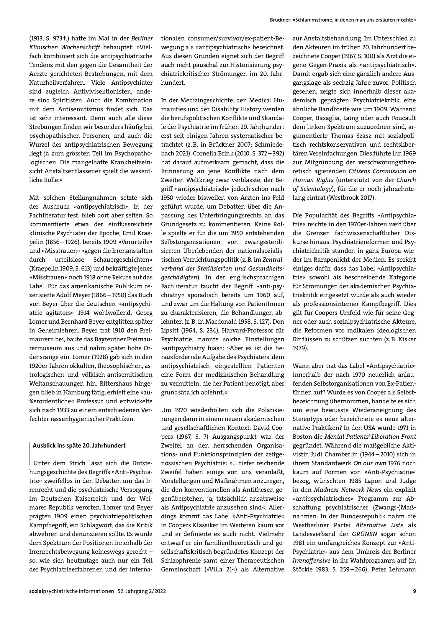 Vorschauseite 4: „Schlammströme, in denen man uns ersäufen möchte“ Zur Genese des Begriffs „Antipsychiatrie“ im frühen 20. Jahrhundert