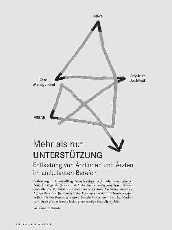 Vorschauseite 1: Mehr als nur UNTERSTÜTZUNG: Entlastung von Ärztinnen und Ärzten im ambulanten Bereich