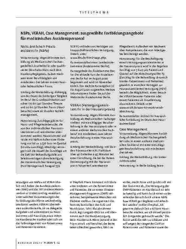Vorschauseite 3: Mehr als nur UNTERSTÜTZUNG: Entlastung von Ärztinnen und Ärzten im ambulanten Bereich