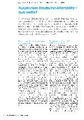 Vorschauseite 1: Kuratorium Deutsche Altershilfe - quo vadis?