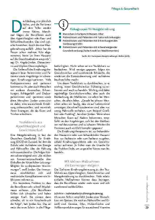 Vorschauseite 2: Gesund zunehmen bei Mangelernährung