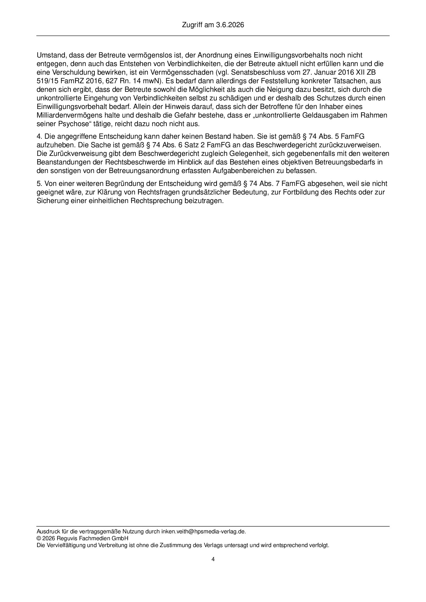 Vorschauseite 4: Zum rechtlichen Gehör – Art. 103 Abs. 1 GG; § 16 Abs. 2 ZPO i. V. m. § 224 Abs. 2 ZPO