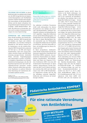 Vorschauseite 1: Ampicillin/Sulbactam vs. Ceftriaxon bei älteren Patienten mit ambulant erworbener Pneumonie