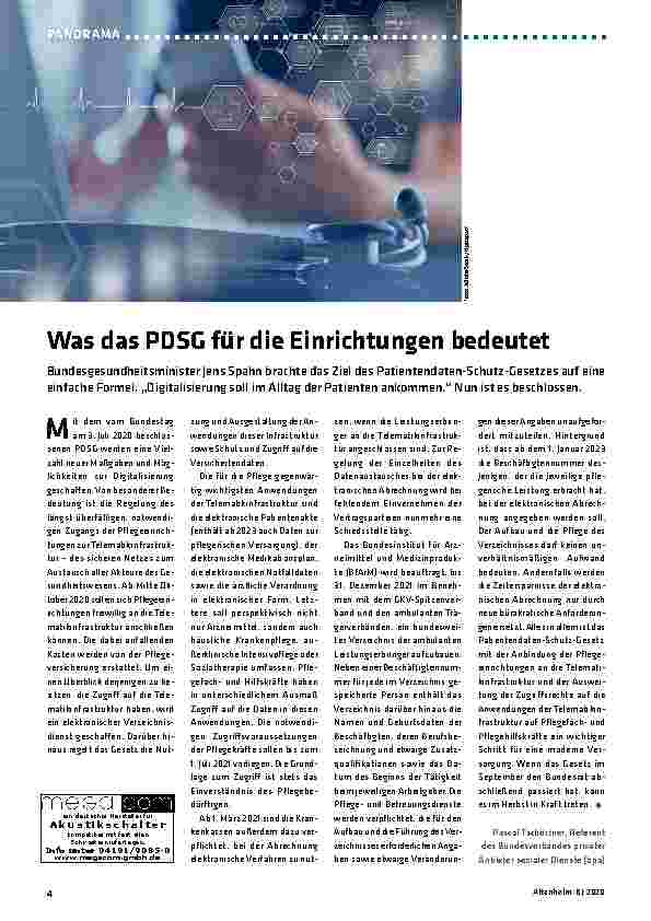 Vorschauseite 1: Was das PSG für die Einrichtungen bedeutet