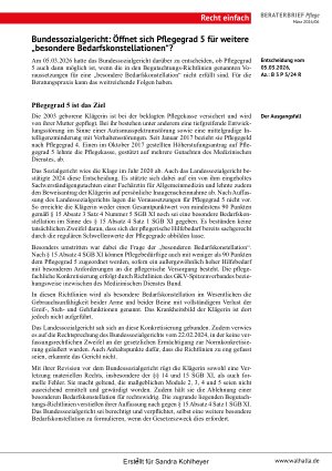 Vorschauseite 2: Beraterbrief Pflege Heft 6-2026