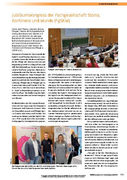 Vorschauseite 1: Jubiläumskongress der Fachgesellschaft Stoma, Kontinenz und Wunde (FgSKW)