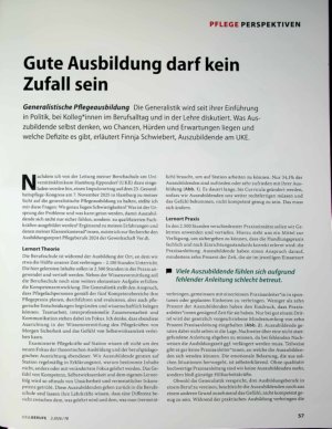 Vorschauseite 1: Gute Ausbildung darf kein Zufall sein