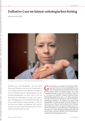 Vorschauseite 1: Palliative Care im hämat-onkologischen Setting