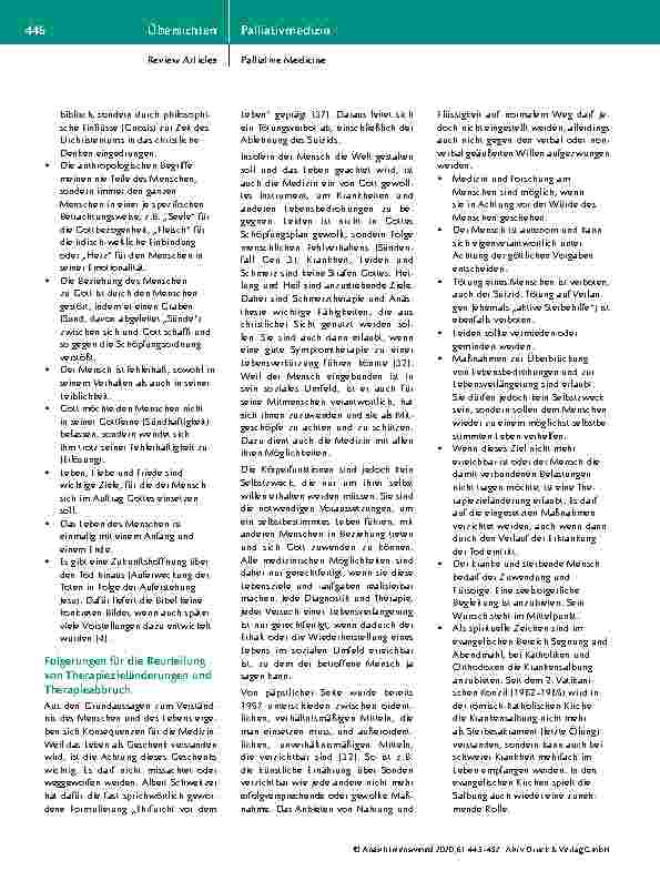 Vorschauseite 4: Therapiezieländerung und Therapieabbruch aus der Sicht verschiedener Religionen