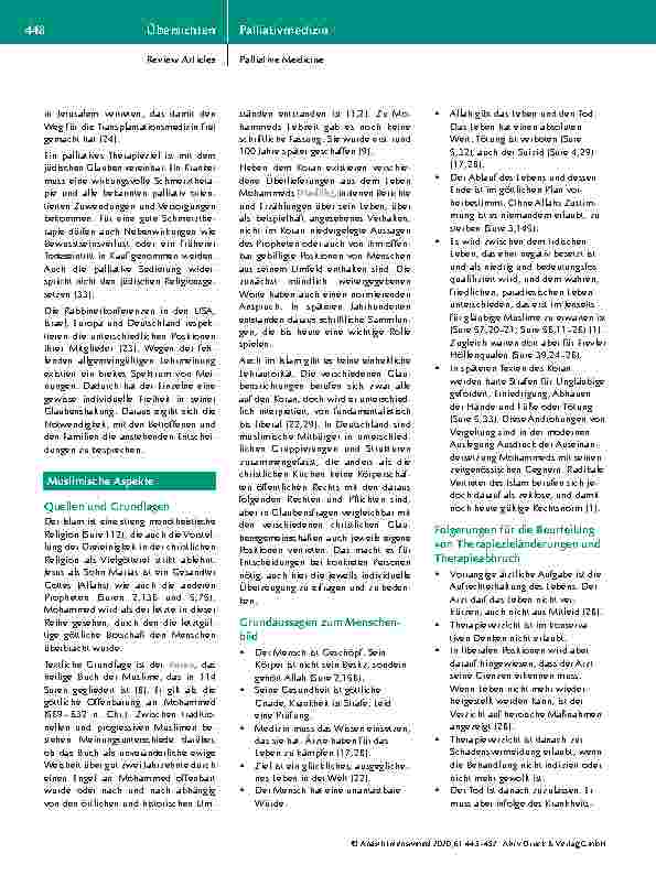 Vorschauseite 6: Therapiezieländerung und Therapieabbruch aus der Sicht verschiedener Religionen