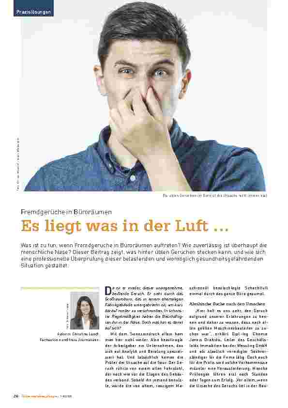 Vorschauseite 1: Fremdgerüche in Büroräumen Es liegt was in der Luft …