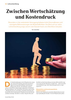 Vorschauseite 1: Zwischen Wertschätzung und Kostendruck
