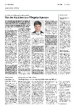Vorschauseite 1: Von der Assistenz zur Pflegefachperson