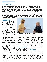 Vorschauseite 1: Der Patientenwille im Vordergrund.