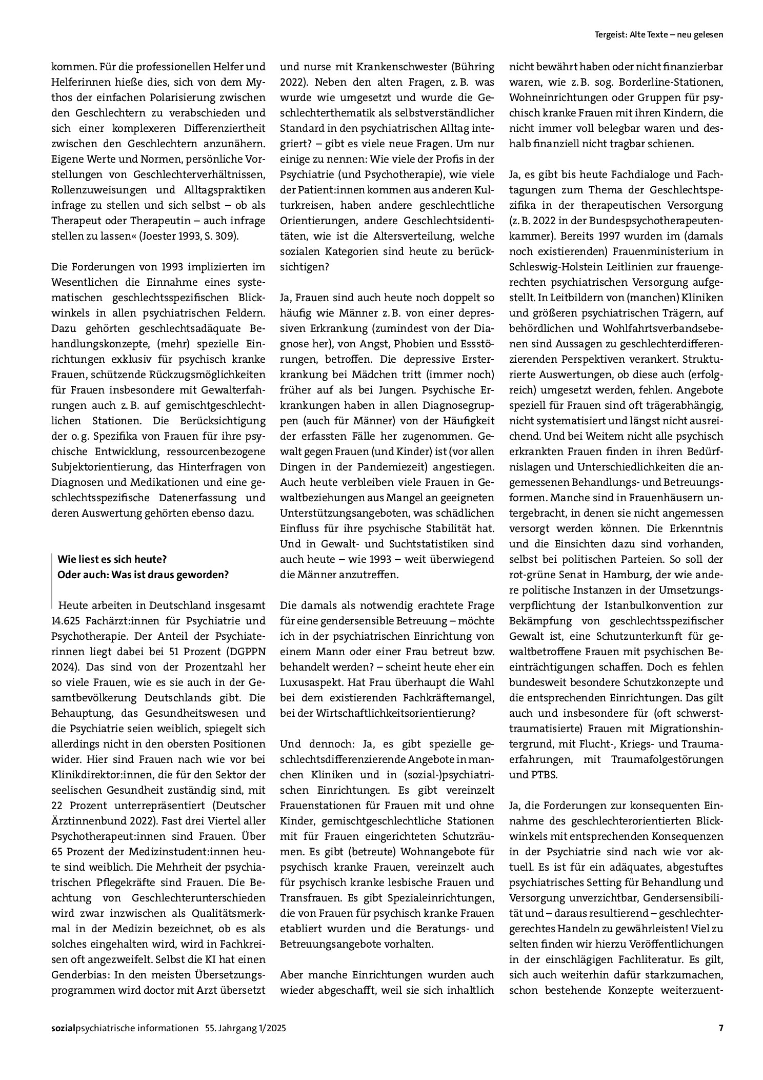 Vorschauseite 2: Alte Texte – neu gelesen: Spinnt die Frau?