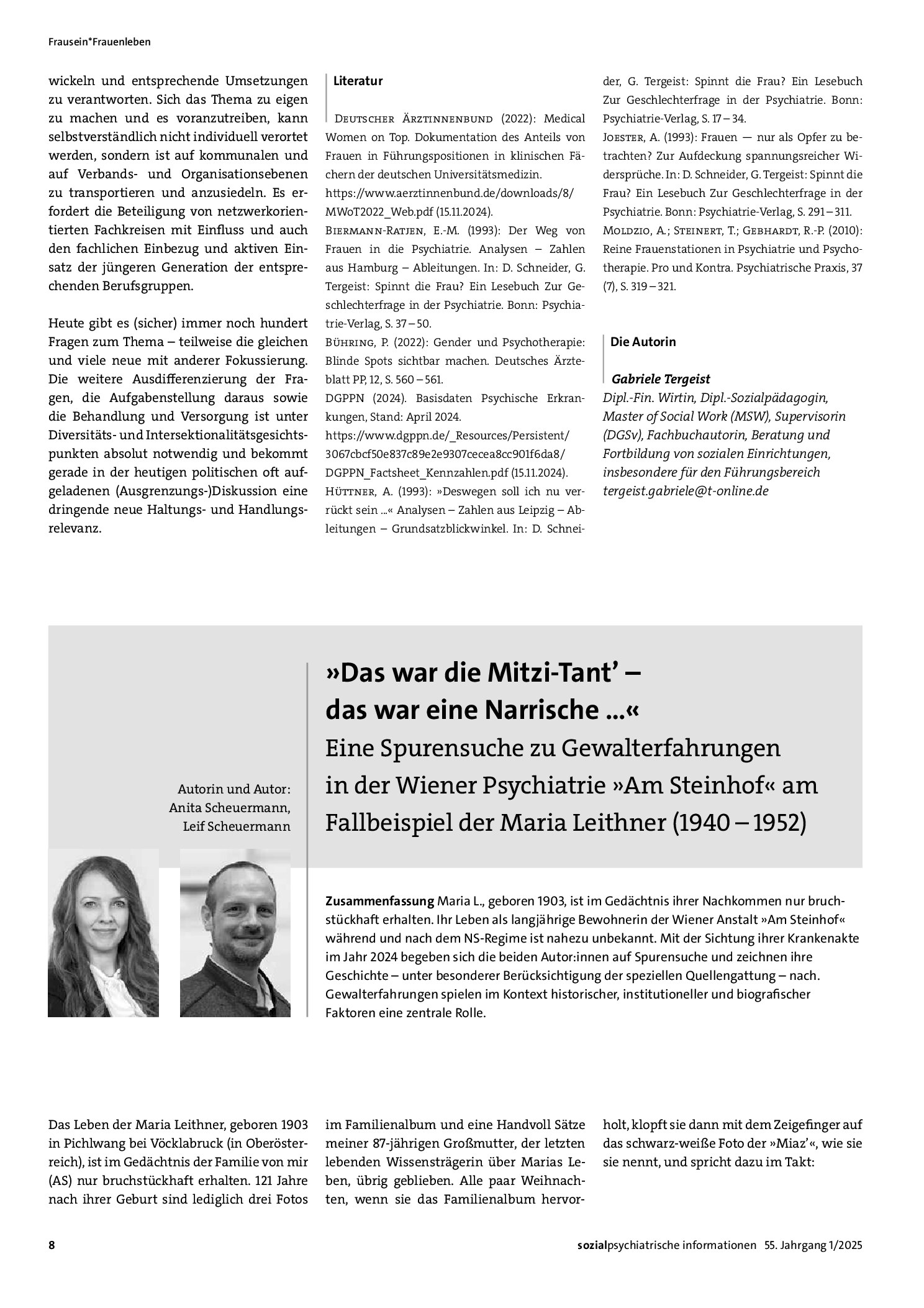 Vorschauseite 3: Alte Texte – neu gelesen: Spinnt die Frau?