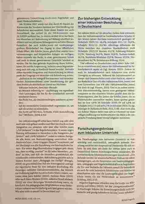 Vorschauseite 2: Inklusion - Forderungen und Umsetzungsmöglichkeiten im deutschen Schulsystem