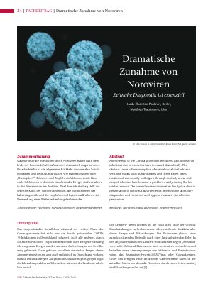 Vorschauseite 1: Dramatische Zunahme von Noroviren Zeitnahe Diagnostik ist essenziell