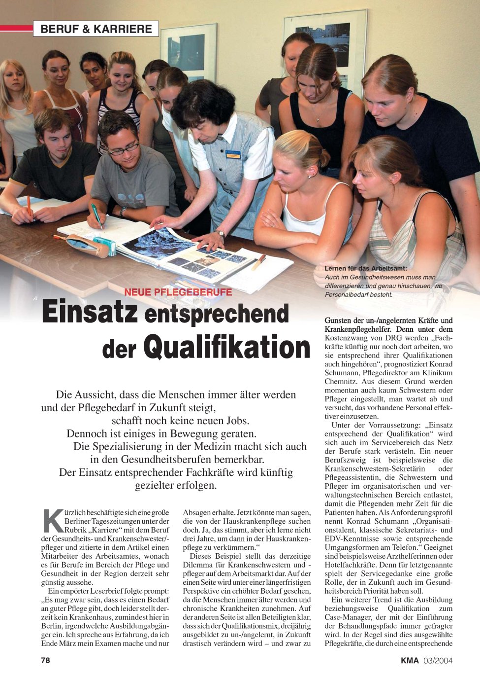 Vorschauseite 1: Einsatz entsprechend der Qualifikation