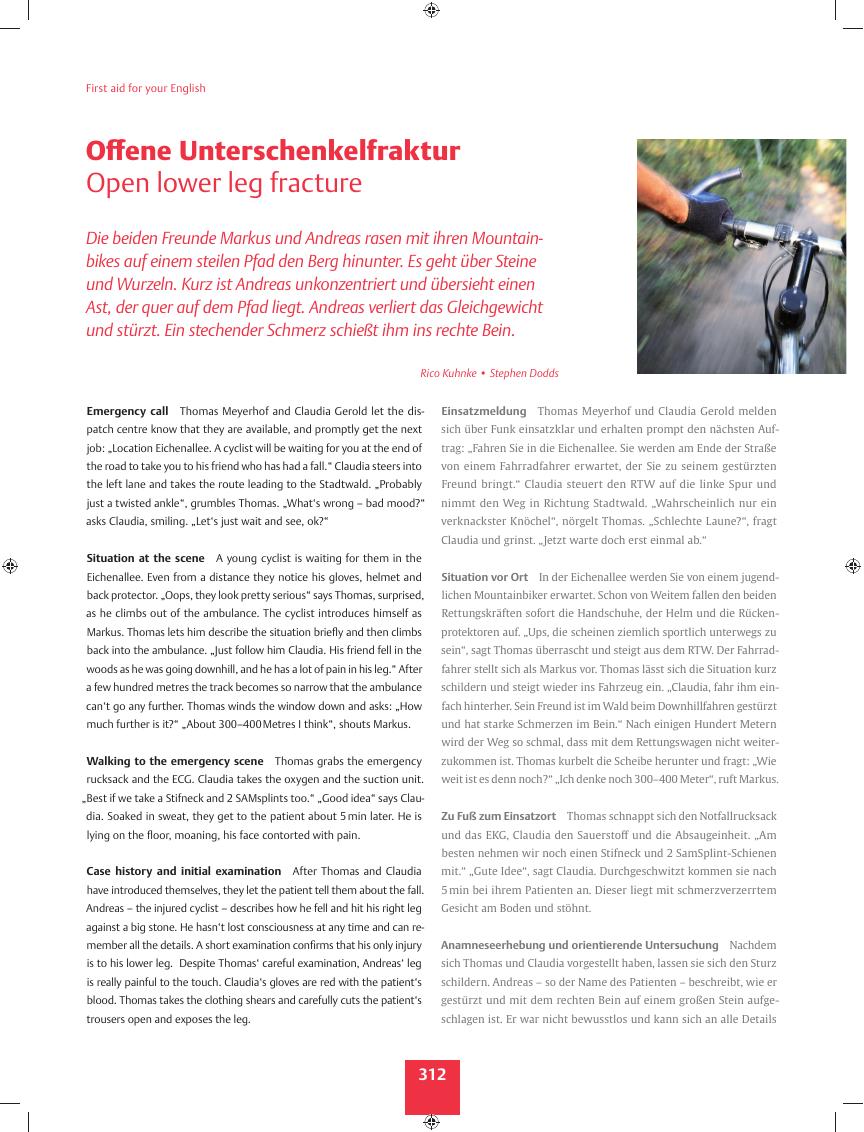 Vorschauseite 1: Offene Unterschenkelfraktur ? Open lower leg fracture
