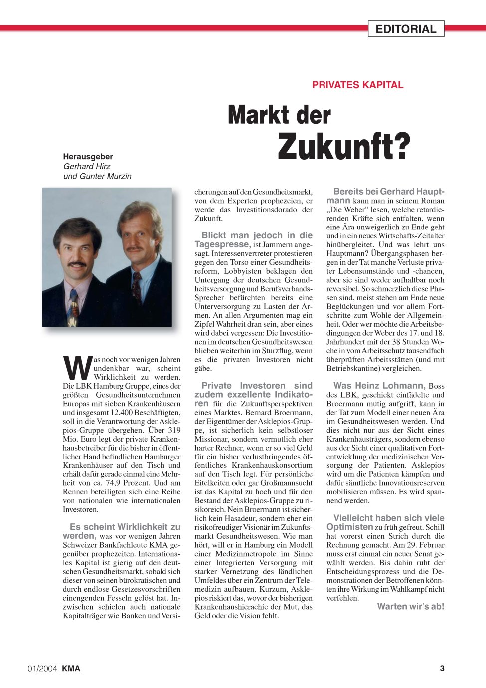 Vorschauseite 1: Markt der Zukunft?