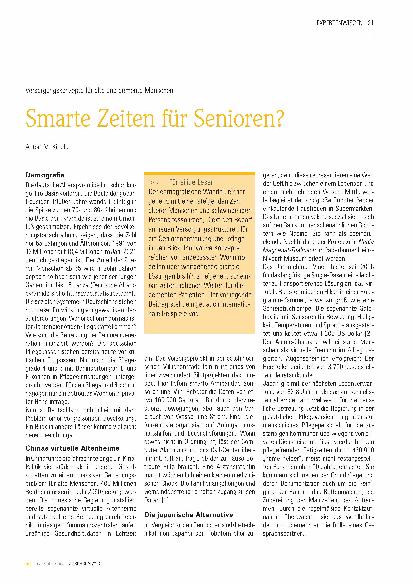 Vorschauseite 1: Smarte Zeiten für Senioren?