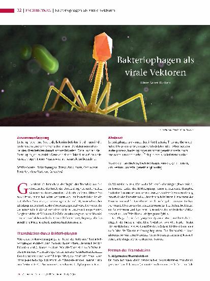 Vorschauseite 1: Bakteriophagen als virale Vektoren