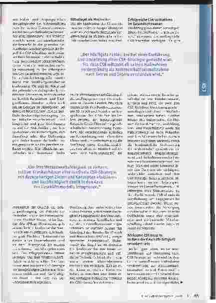 Vorschauseite 2: Verantwortung tragen. Corporate Social Responsibility im Gesundheitswesen
