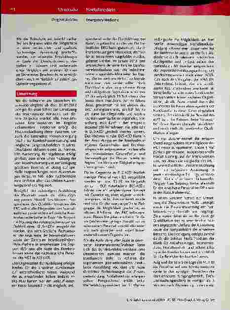 Vorschauseite 5: Entwicklung eines zentral gesteuerten Ausbildungsund Ausstattungskonzepts für innerklinische Notfälle.