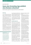 Vorschauseite 1: Kann eine Screening-App wirklich eine Demenz erkennen?