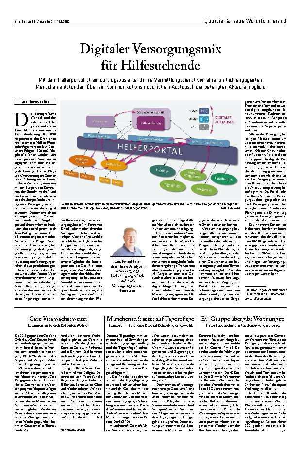 Vorschauseite 1: Digitaler Versorgungsmix für Hilfesuchende