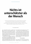 Vorschauseite 2: Nichts ist unterschätzter als der Mensch.