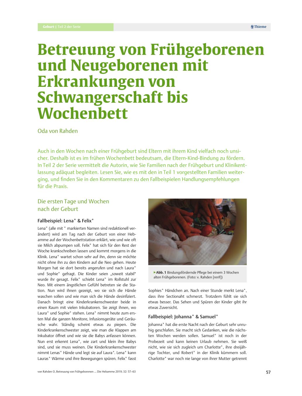 Vorschauseite 1: Betreuung von Frühgeborenen und Neugeborenen mit Erkrankungen von Schwangerschaft bis Wochenbett