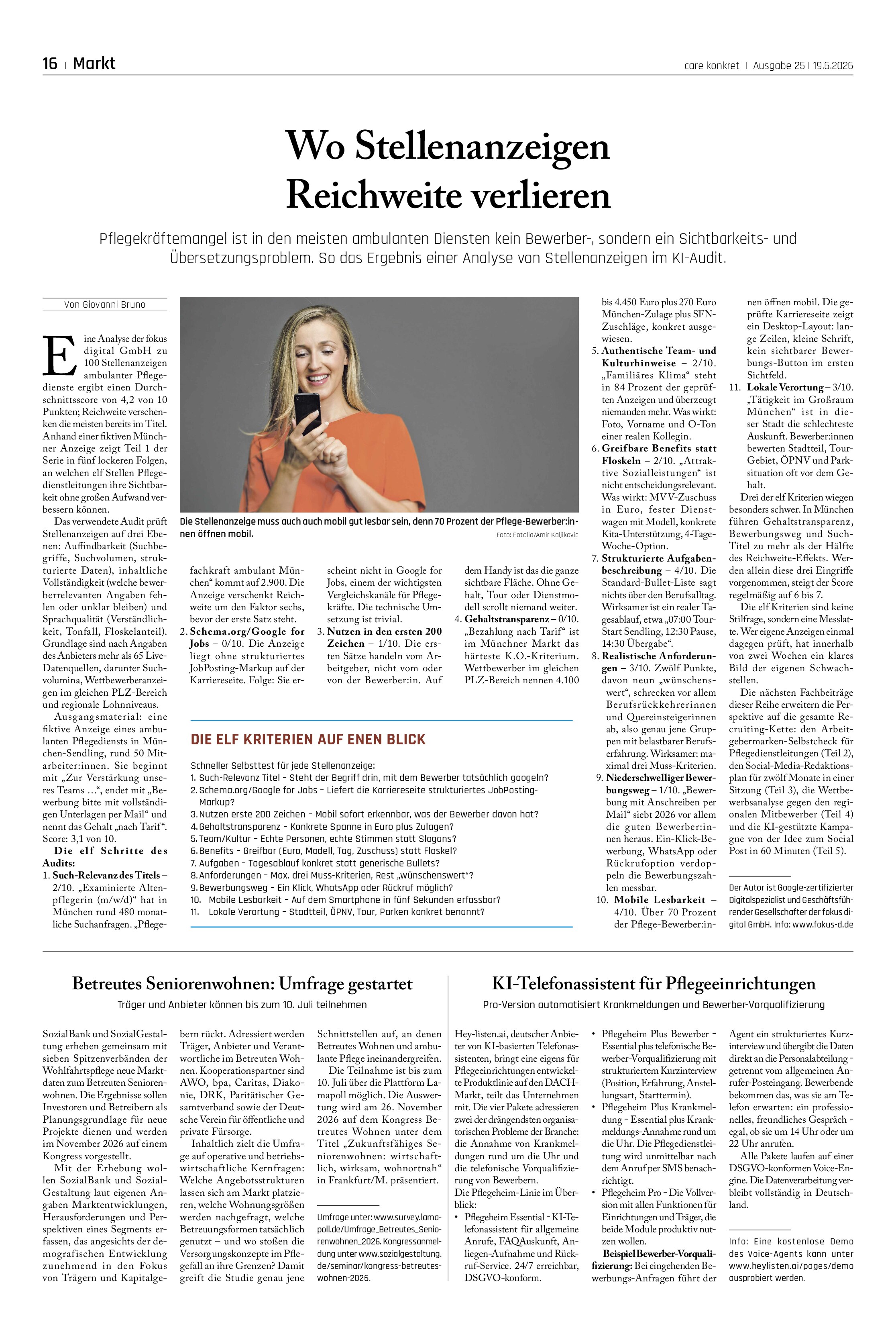 Vorschauseite 1: Wo Stellenanzeigen Reichweite verlieren