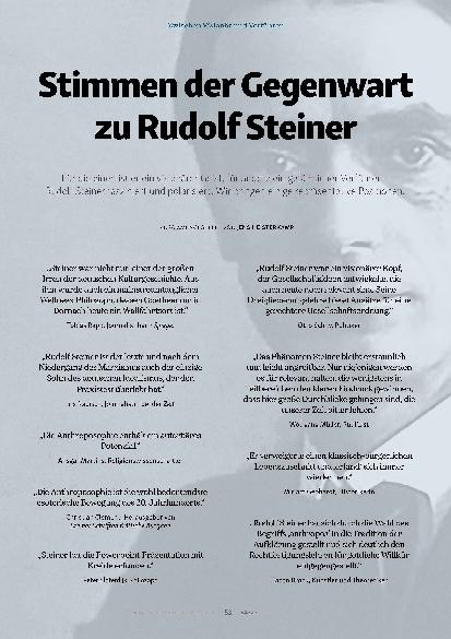 Vorschauseite 4: Dank an Rudolf Steiner