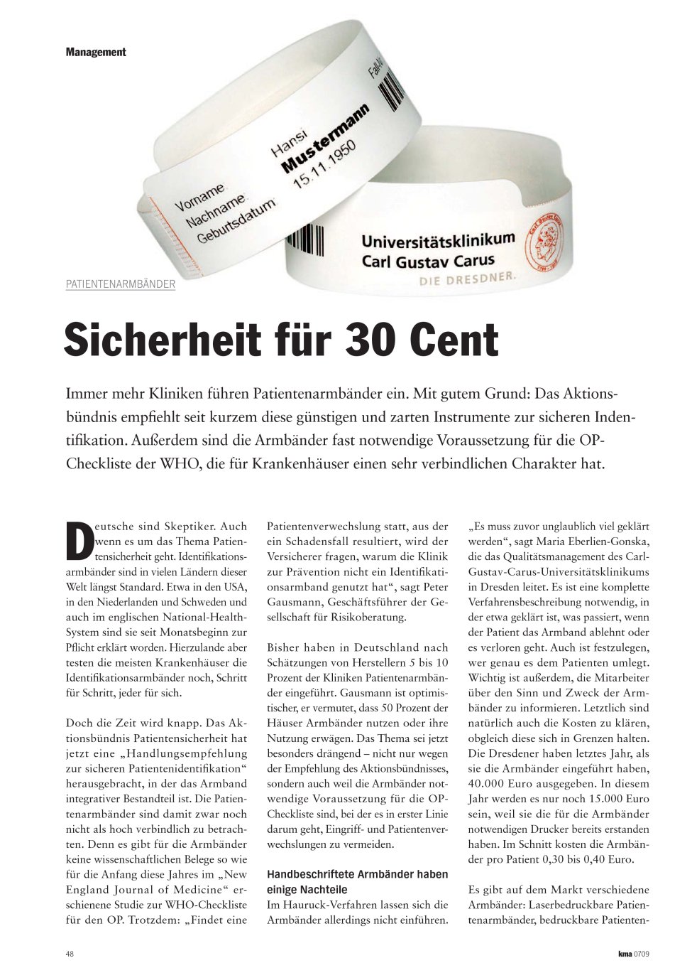 Vorschauseite 1: Sicherheit für 30 Cent