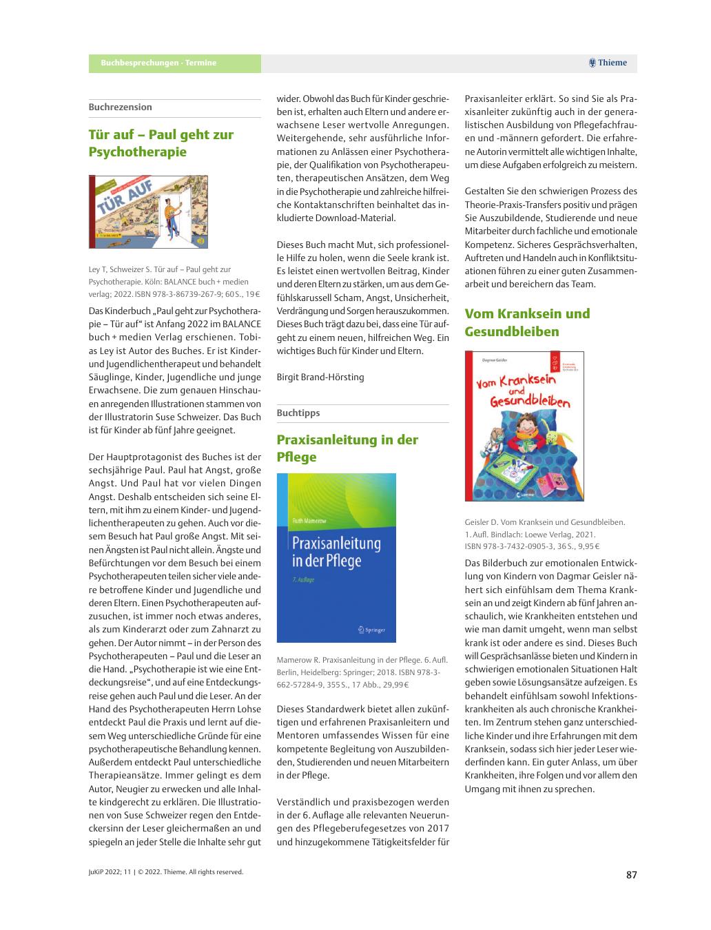 Vorschauseite 1: Buchrezension